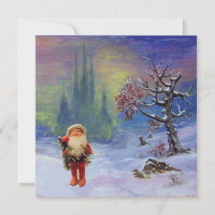 SANTA VAN DE GNOMES, WINTER HOLIDAY CHRISTMAS PART KAART