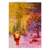 SANTA VAN DE kerstgroet GNOMES (Voorkant)