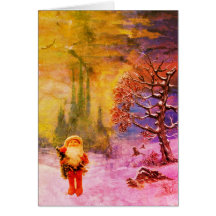 SANTA VAN DE kerstgroet GNOMES