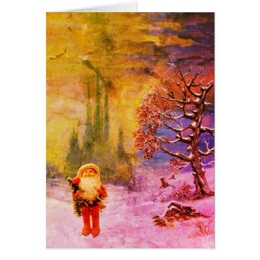 SANTA VAN DE kerstgroet GNOMES (Voorkant)