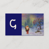 SANTA VAN DE MONOGRAM Blue Sapphire VAN GNOMES Visitekaartje (Achterkant)