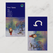 SANTA VAN DE MONOGRAM Blue Sapphire VAN GNOMES Visitekaartje (Voorkant / Achterkant)