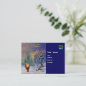 SANTA VAN DE MONOGRAM Blue Sapphire VAN GNOMES Visitekaartje (Staand voorkant)