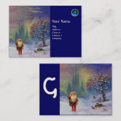 SANTA VAN DE MONOGRAM Blue Sapphire VAN GNOMES Visitekaartje (Voorkant / Achterkant)