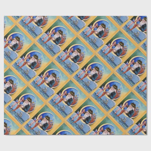 SANTA VAN DE SAILOREN, MOON,CHRISTMAS-SOKKEN EN SP CADEAUPAPIER (Vlak)