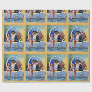 SANTA VAN DE SAILOREN, MOON,CHRISTMAS-SOKKEN EN SP CADEAUPAPIER