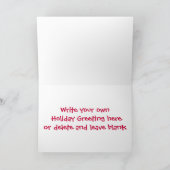 Santa Van met rendier Feestdagen Kaart (Binnen)