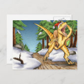 Santa Velociraptor Feestdagenkaart (Voorkant / Achterkant)