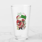 Santa versierde kleine boom schattige dieren vogel glas (Achterkant)