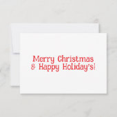 Santa Versus The Snowmen Flat Greeting Card Kaart (Achterkant)