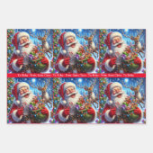 Santa vertelt een papa Joke voeg de naam van het k Inpakpapier Vel (Voorkant)