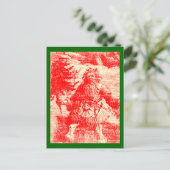  Santa Victoriaans Toile Christmas Feestdagenkaart (Staand voorkant)