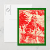  Santa Victoriaans Toile Christmas Feestdagenkaart (Voorkant / Achterkant)