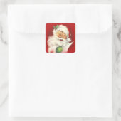 Santa  vierkante Sticker (Tas)