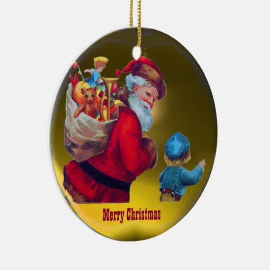 SANTA VINTAGE 2 KERAMISCH ORNAMENT (Rechts)