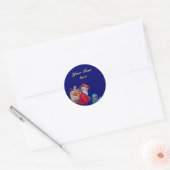SANTA VINTAGE 2 RONDE STICKER (Envelop)