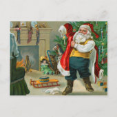 Santa Vintage Christmas Briefkaart (Voorkant)