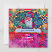 SANTA VINTAGE CHRISTMAS PARTIJ KAART (Achterkant)
