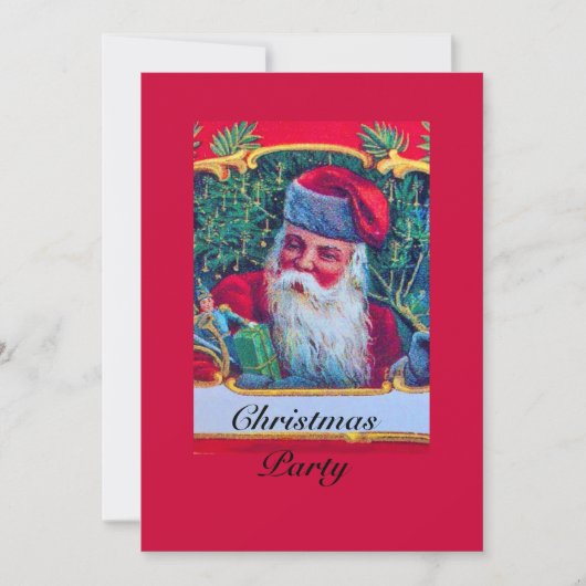 SANTA VINTAGE CHRISTMAS PARTY 1 KAART (Voorkant)