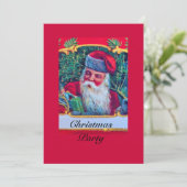 SANTA VINTAGE CHRISTMAS PARTY 1 KAART (Staand voorkant)