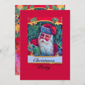 SANTA VINTAGE CHRISTMAS PARTY 1 KAART (Voorkant / Achterkant)