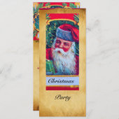 SANTA VINTAGE CHRISTMAS PARTY 1 KAART (Voorkant / Achterkant)