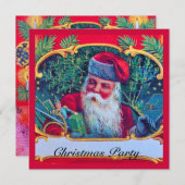 SANTA VINTAGE CHRISTMAS PARTY 1 KAART (Voorkant / Achterkant)