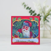 SANTA VINTAGE CHRISTMAS PARTY 1 KAART (Staand voorkant)