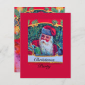 SANTA VINTAGE CHRISTMAS PARTY 1 KAART (Voorkant / Achterkant)