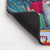 SANTA VINTAGE en kerstcadeaus Muismat (Hoek)