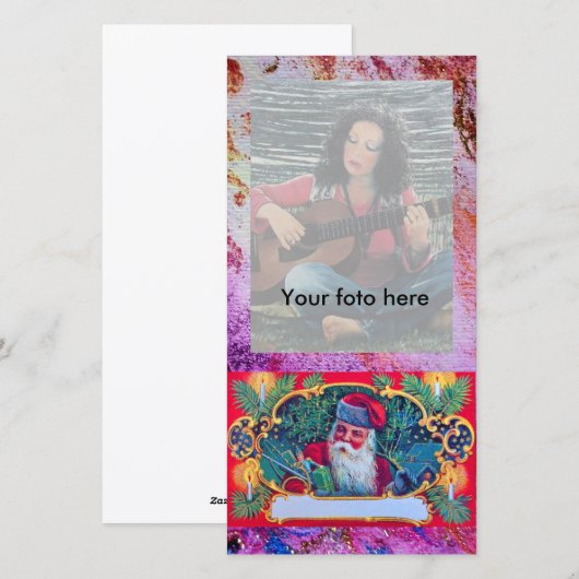 SANTA VINTAGE FEESTDAGENKAART (Voorkant / Achterkant)