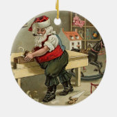santa vintage kerst ornament (Achterkant)