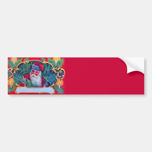 SANTA VINTAGE Kerstmis Bumpersticker (Voorkant)