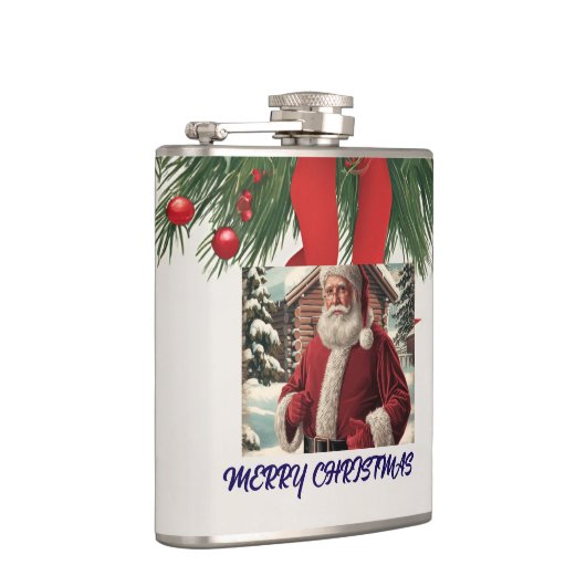  Santa Vinyl Wrapped Flask Heupfles (Rechts)