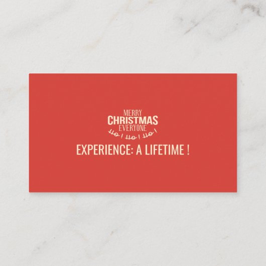 Santa Visitekaartje (Achterkant)