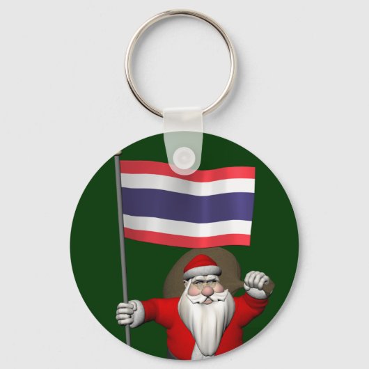 Santa Visiting Thailand Sleutelhanger (Voorkant)
