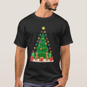 Santa Vizsla Dog kerstboom Funny Xmas cadeau do T-shirt