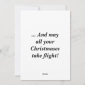 Santa vliegende fiets air-y kerst platte kaart (Achterkant)