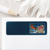  Santa vliegende slee adresetiketten Etiket (Insitu)