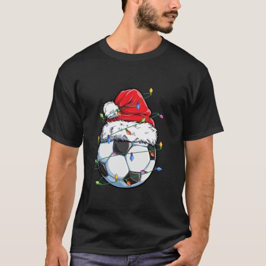 Santa Voetbal Sportdesign kerstcadeautas P T-shirt (Voorkant)