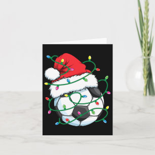 Santa Voetbal Sporten Bal Mannen Jongens Kerstmis Kaart