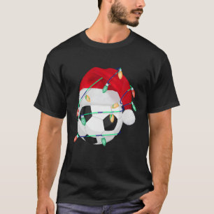 Santa Voetbal Sporten Bal Mannen Jongens Kerstmis  T-shirt