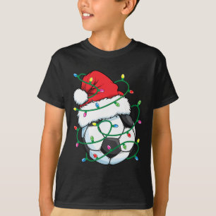 Santa Voetbal Sporten Bal Mannen Jongens Kerstmis  T-shirt