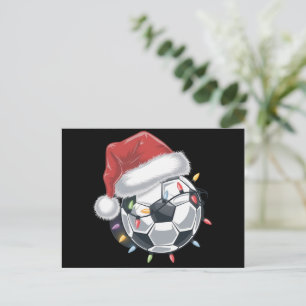 Santa Voetbal Sports Christmas Soccer Player Briefkaart