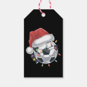 Santa Voetbal Sports Christmas Soccer Player Cadeaulabel (Achterkant)