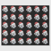 Santa Voetbal Sports Christmas Soccer Player Cadeaupapier (Vlak)