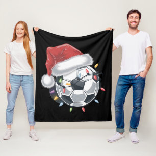 Santa Voetbal Sports Christmas Soccer Player Fleece Deken
