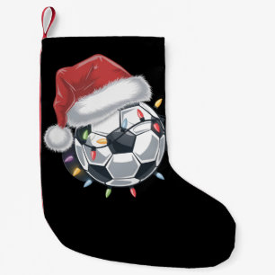 Santa Voetbal Sports Christmas Soccer Player Kleine Kerstsok