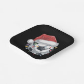 Santa Voetbal Sports Christmas Soccer Player Papieren Bordje (Gebogen)