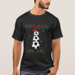 Santa Voetballen Sports Funny Ugly Christmas Soc T-shirt<br><div class="desc">Santa Voetballen Sports Grappige Lelijke Kerstvoetballer</div>